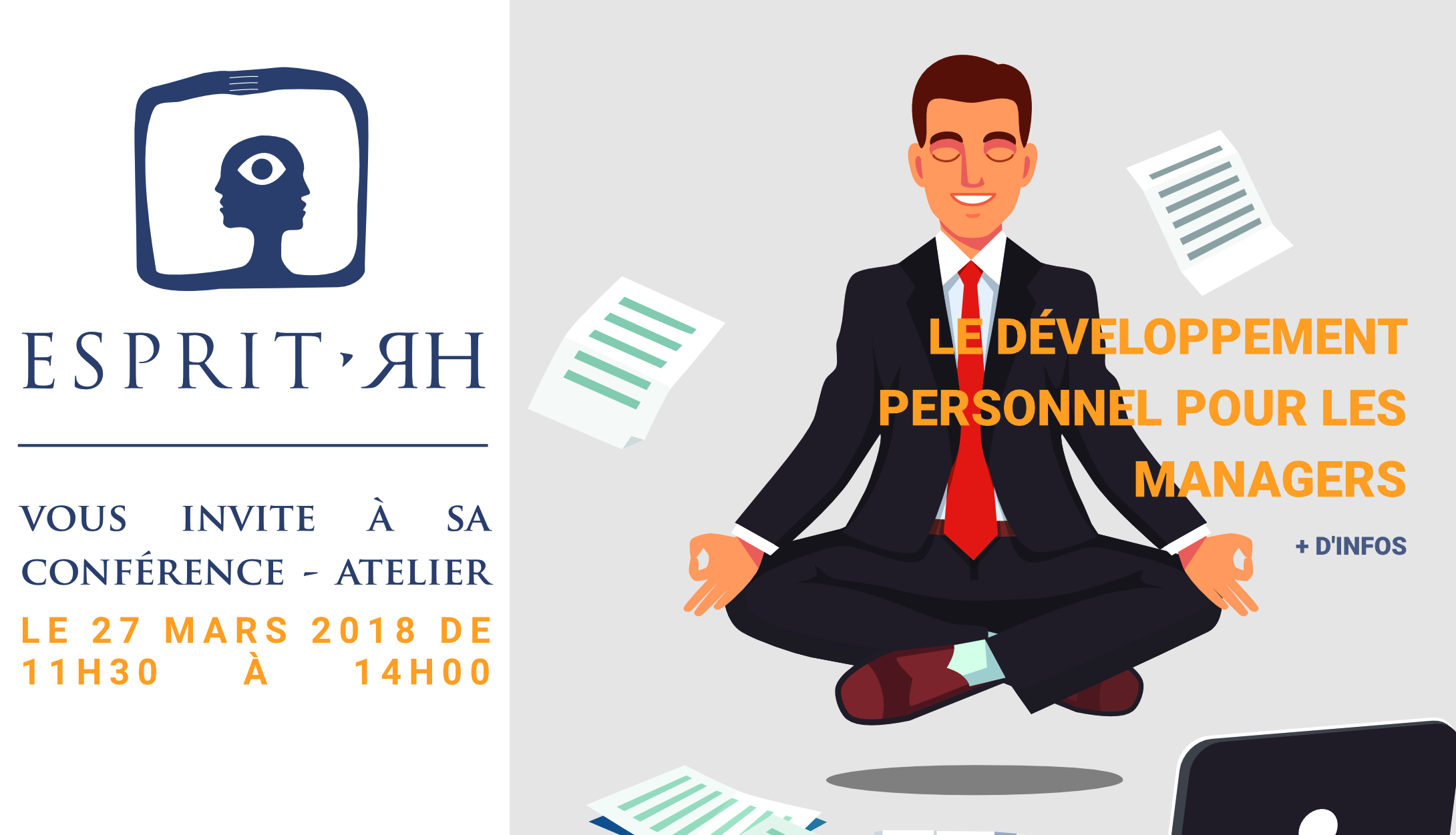 Invitation Event 27/03/2018 : Le développement personnel pour les managers